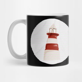 Vintage old white and red lighthouse Mug